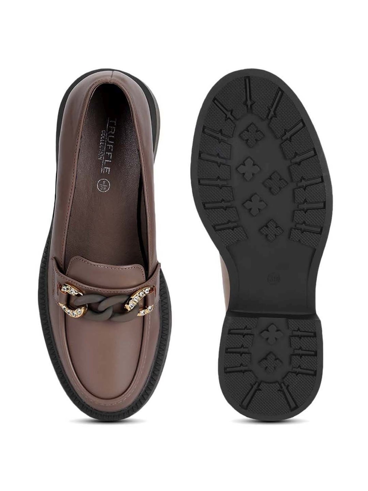 Truffle Collection Women's Dark Brown Casual Loafers