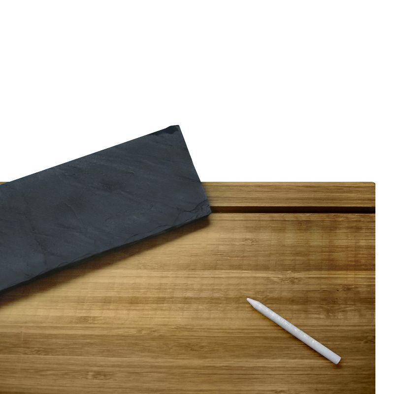 Epicureanist Bamboo & Slate Cheese Serving Tray