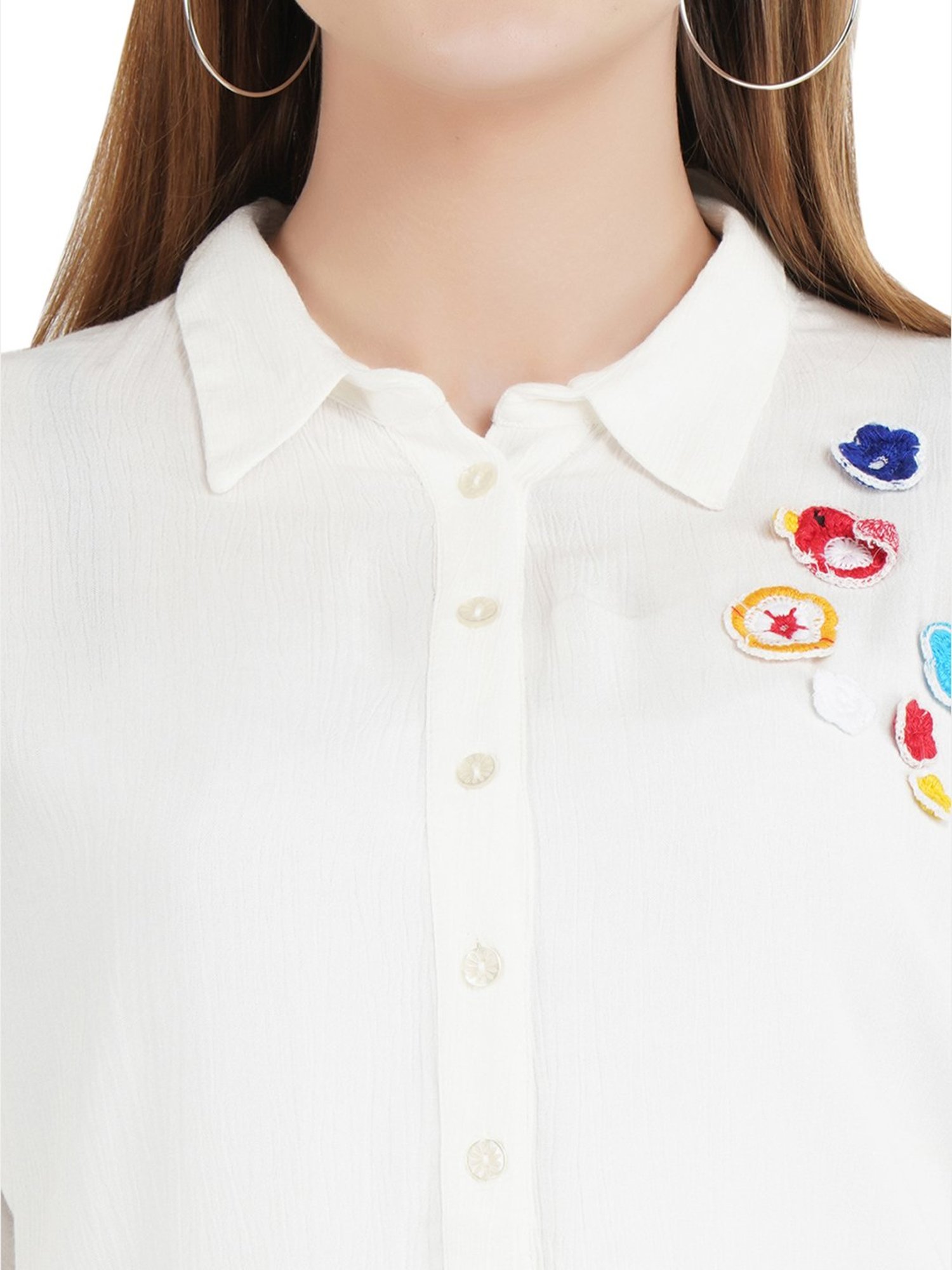 Aditi Wasan White Longline Shirt