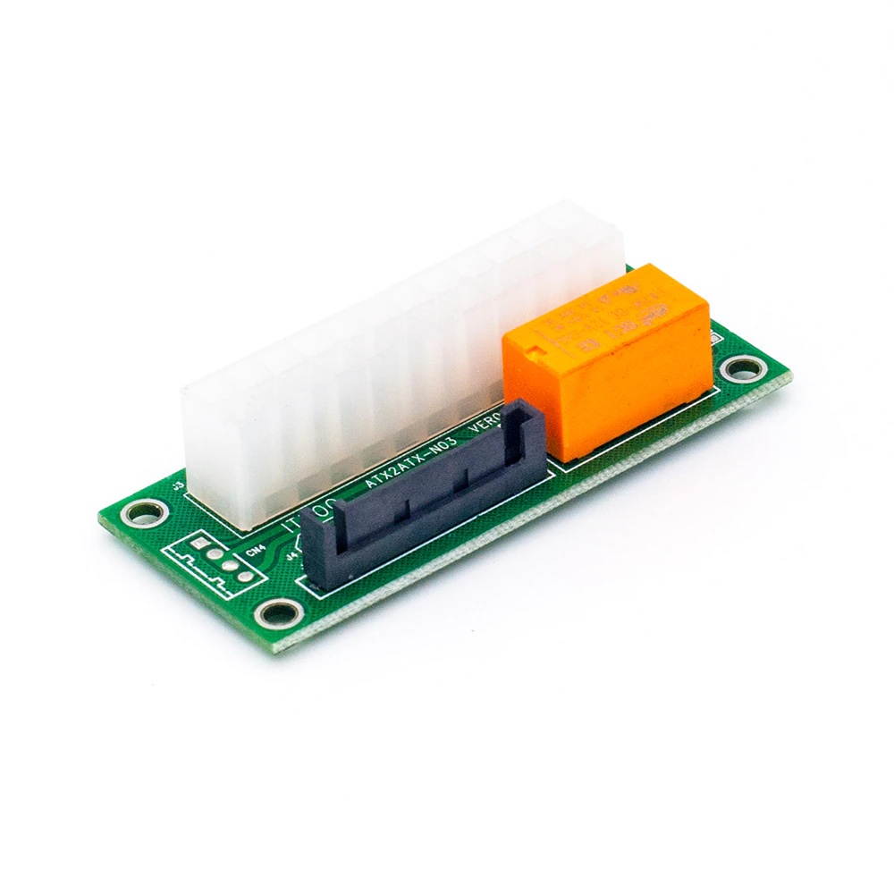 2017 Newest ATX 24Pin to Molex SATA Dual PSU Power Supply Sync Starter Extender Cable Card For BTC Miner Machine add2psu