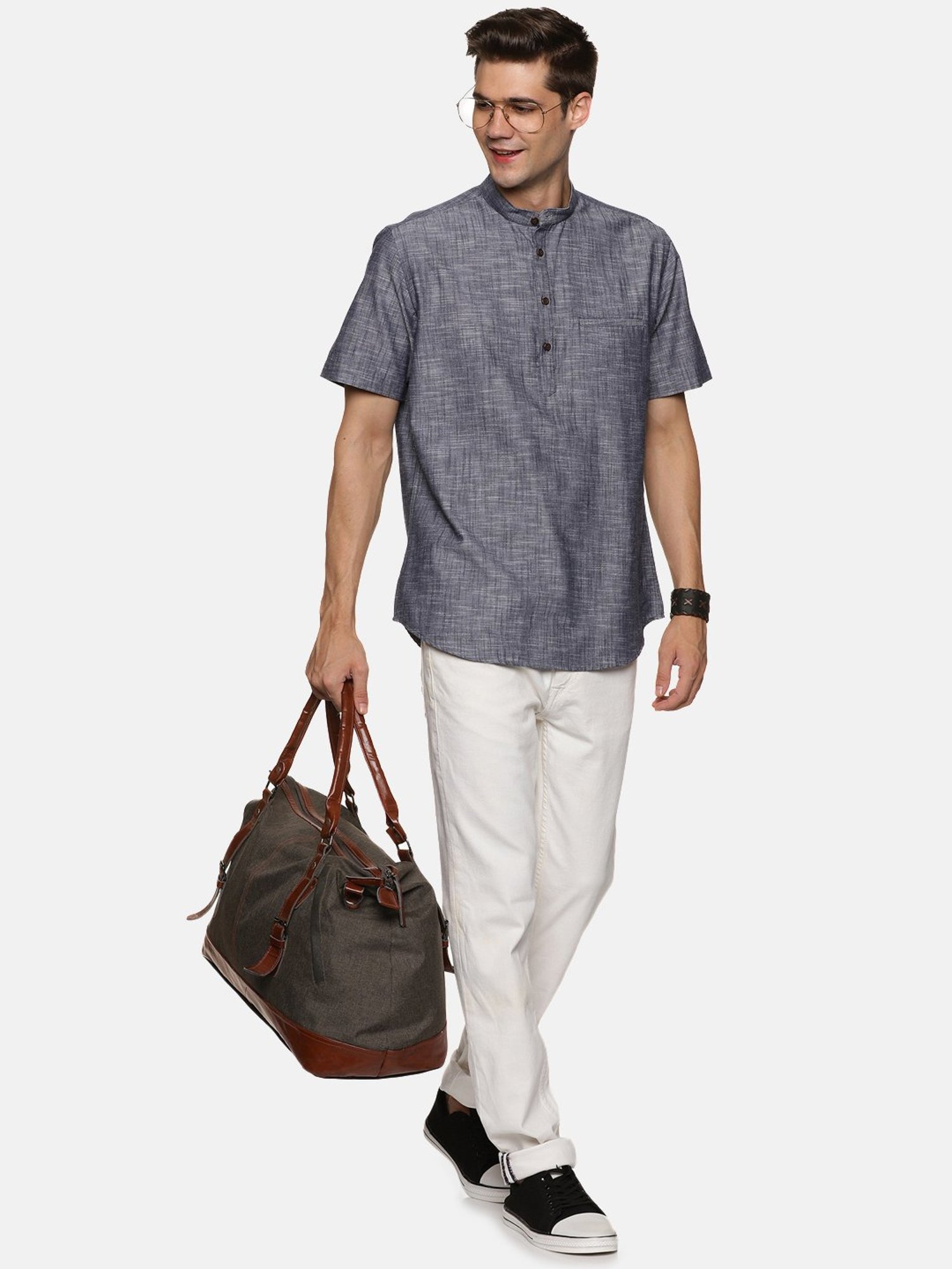 Don Vino Grey Regular Fit Shirt