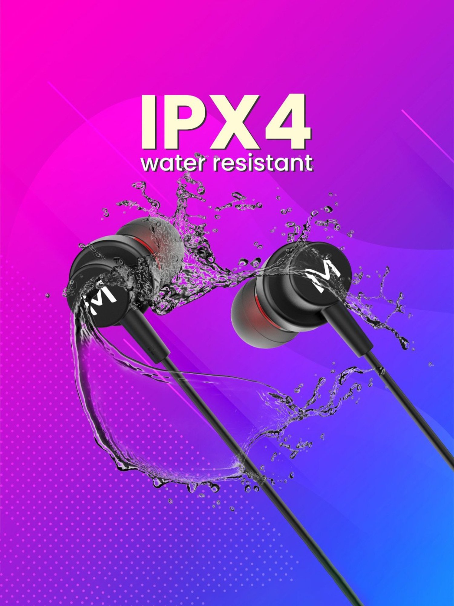Maxx NX131 In Ear Bluetooth Neckband with Upto 25 Hours Playback & Fast Charging (Black)