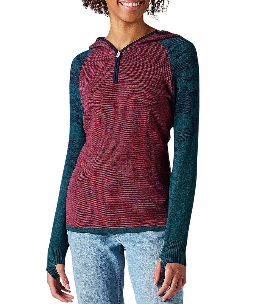 SmartWool Dacono Quarter Zip Mock Neck Hoodie Sweater