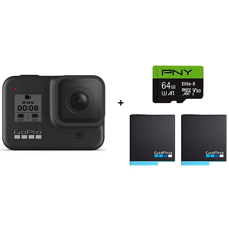 HERO8 Black + PNY Elite-X 128GB U3 microSDHC Card (Bundle)