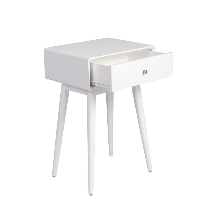 Rory One Drawer Side Table White - Adore Decor