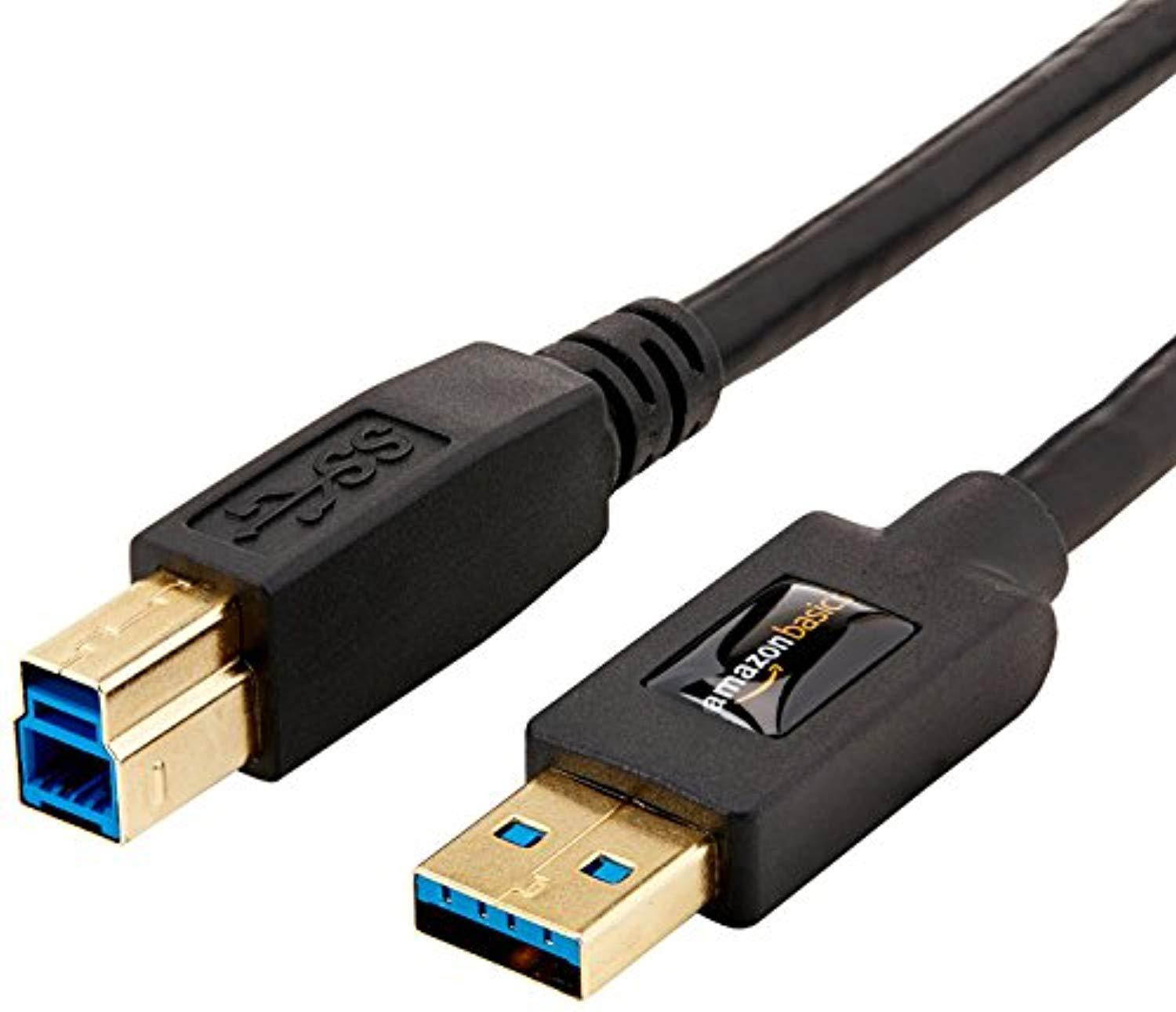 basics high speed usb 3.0 cable - a-male to b-male - 9 feet (2.7 meters)