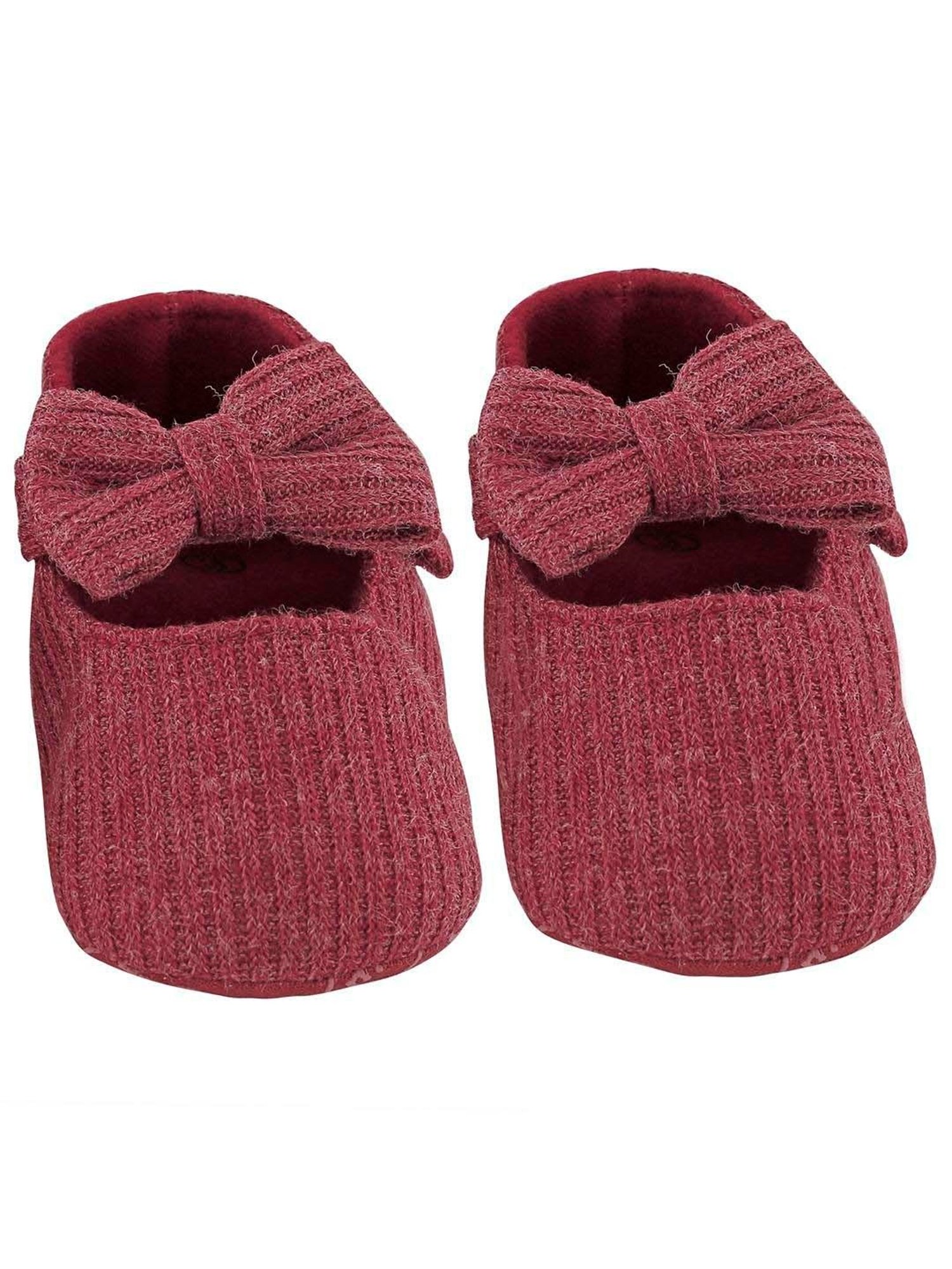 Baby Moo Kids Maroon Mary Jane Shoes