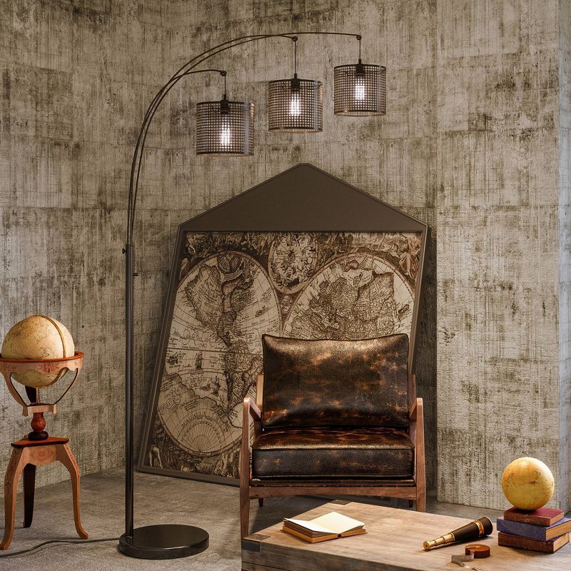 Hamilton 3 Light Arch Lamp Black (Includes Light Bulb) - Lite Source