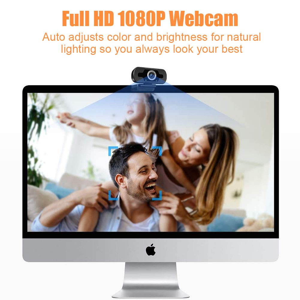 1080P Webcam, NP HD PC Webcam USB Mini Computer Camera Built-in Microphone - USB Web Camera for Live Streaming, Video Calling and Recording - Computer PC Desktop Laptop with 110&deg; Wide View Angle A-A1
