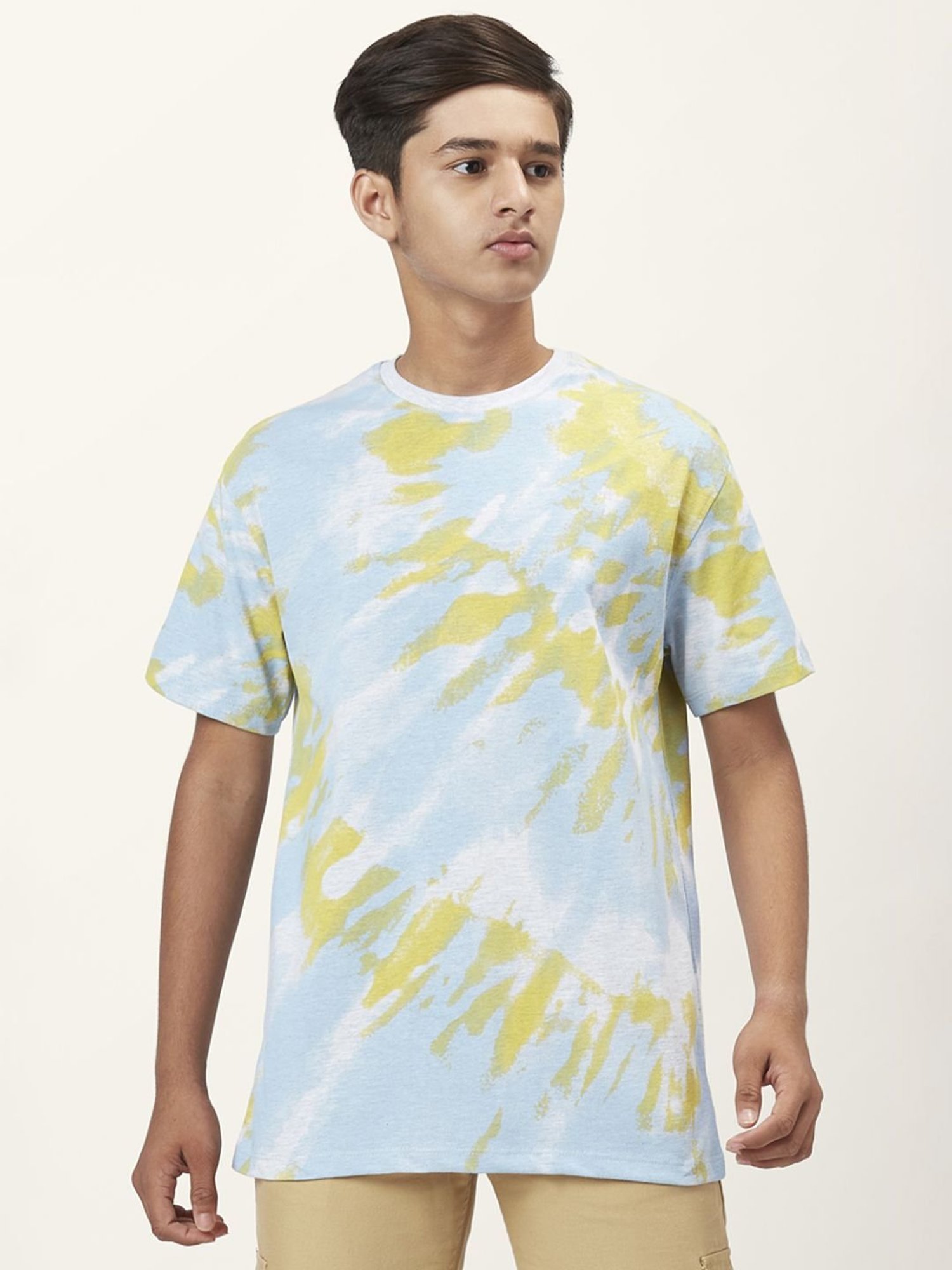 Coolsters by Pantaloons Kids Blue & Yellow Cotton Printed T-Shirt
