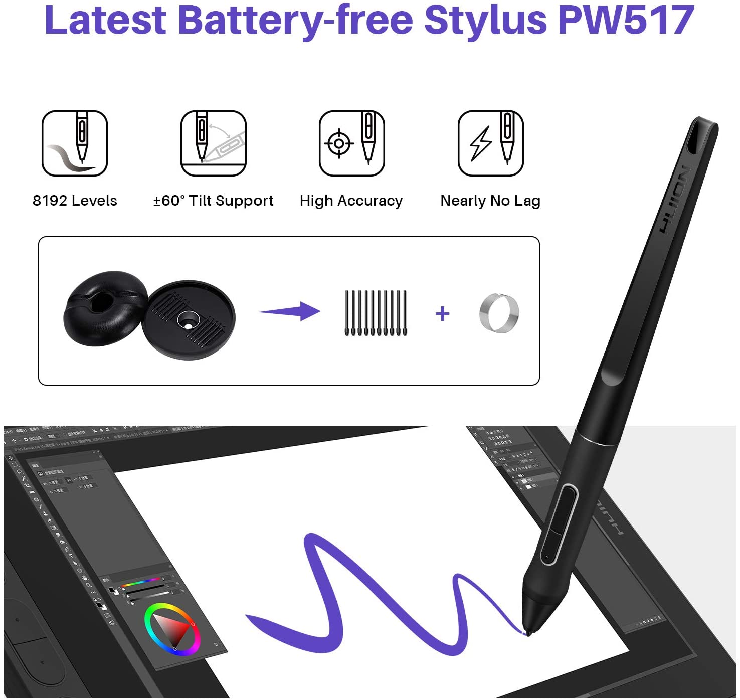 2021 HUION KAMVAS 12 Graphics Drawing Tablet with Full-Laminated Screen Android Support 11.6IN Pen Display Graphic Monitor with Battery-Free Stylus Tilt 8192 Levels Pressure 8 Express Keys, Black