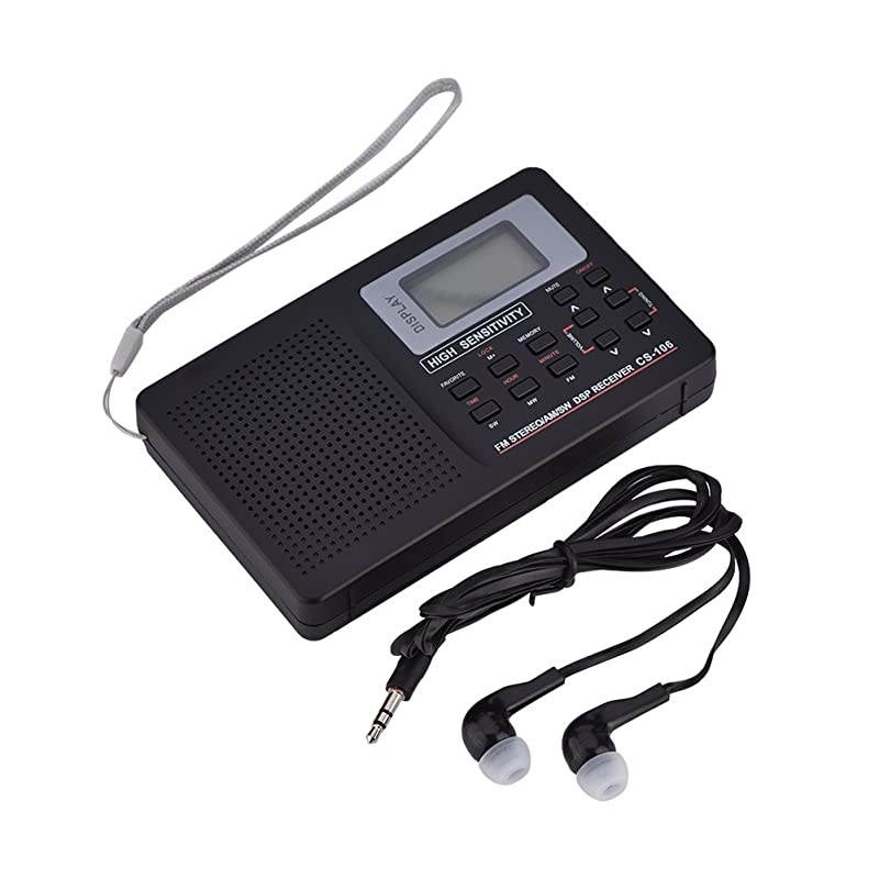 Digital AM FM Stereo Radio FM/AM/SW/LW/TV Sound Digital Tuning Full-Band Radio Receiver with Alarm Clock, Radio AM FM Radio SW Petite with Mute State/Frequency Lock (Step Value 10k)