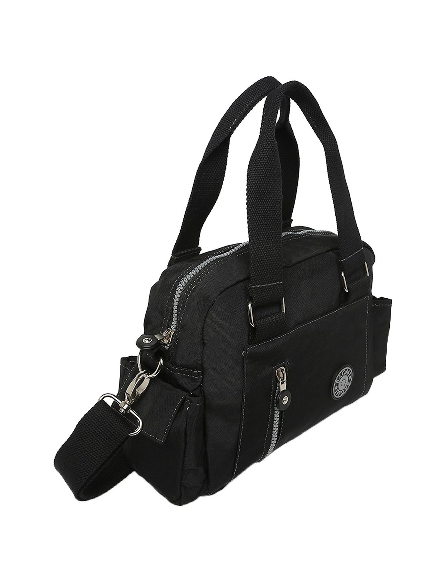 Baomi Black Solid Medium Handbag