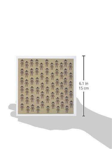 3dRose Set of 12 Greeting Cards, Brown Sock Monkeys Cute Animals Art (gc_178976_2)