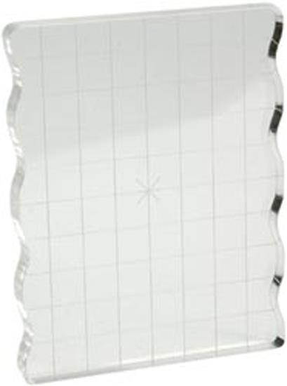 Apple Pie Memories Acrylic Stamp Block With Grips & Grid-4"X5"X.5" Thick