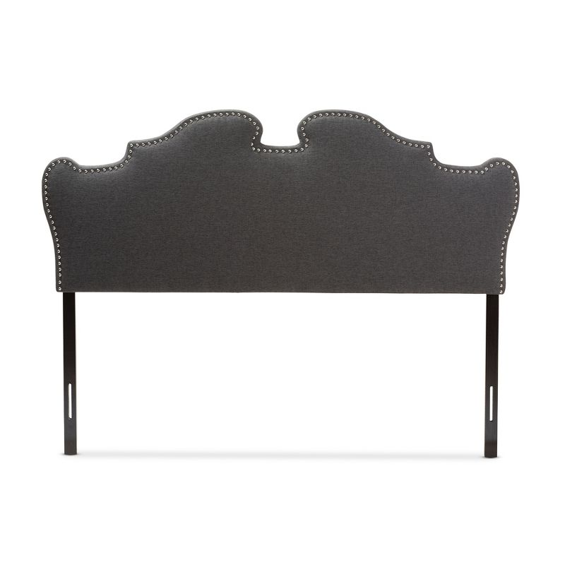 Dalton Modern and Contemporary Fabric Headboard Full Dark Gray - Baxton Studio