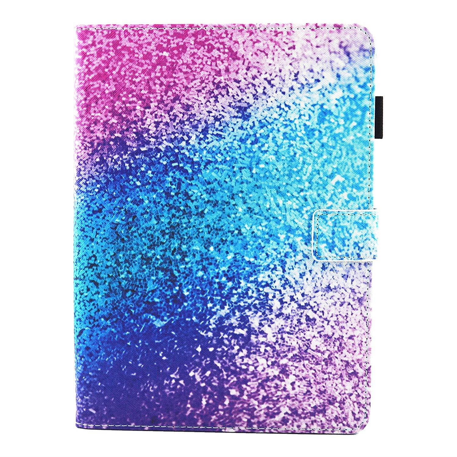 iPad Air 2 Case, New iPad 2017 Case, iPad 9.7 2018 Case, Dluggs PU Leather Folio Smart Case Cover with Auto Sleep/Wake Function for Apple iPad 9.7 2017/2018 Model/iPad Air 1 2, Colorful Sand