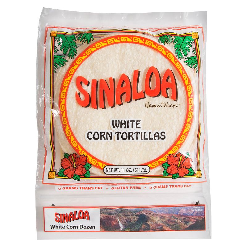 Sinaloa White Corn Hawaii Wraps Tortillas - 11oz/12ct