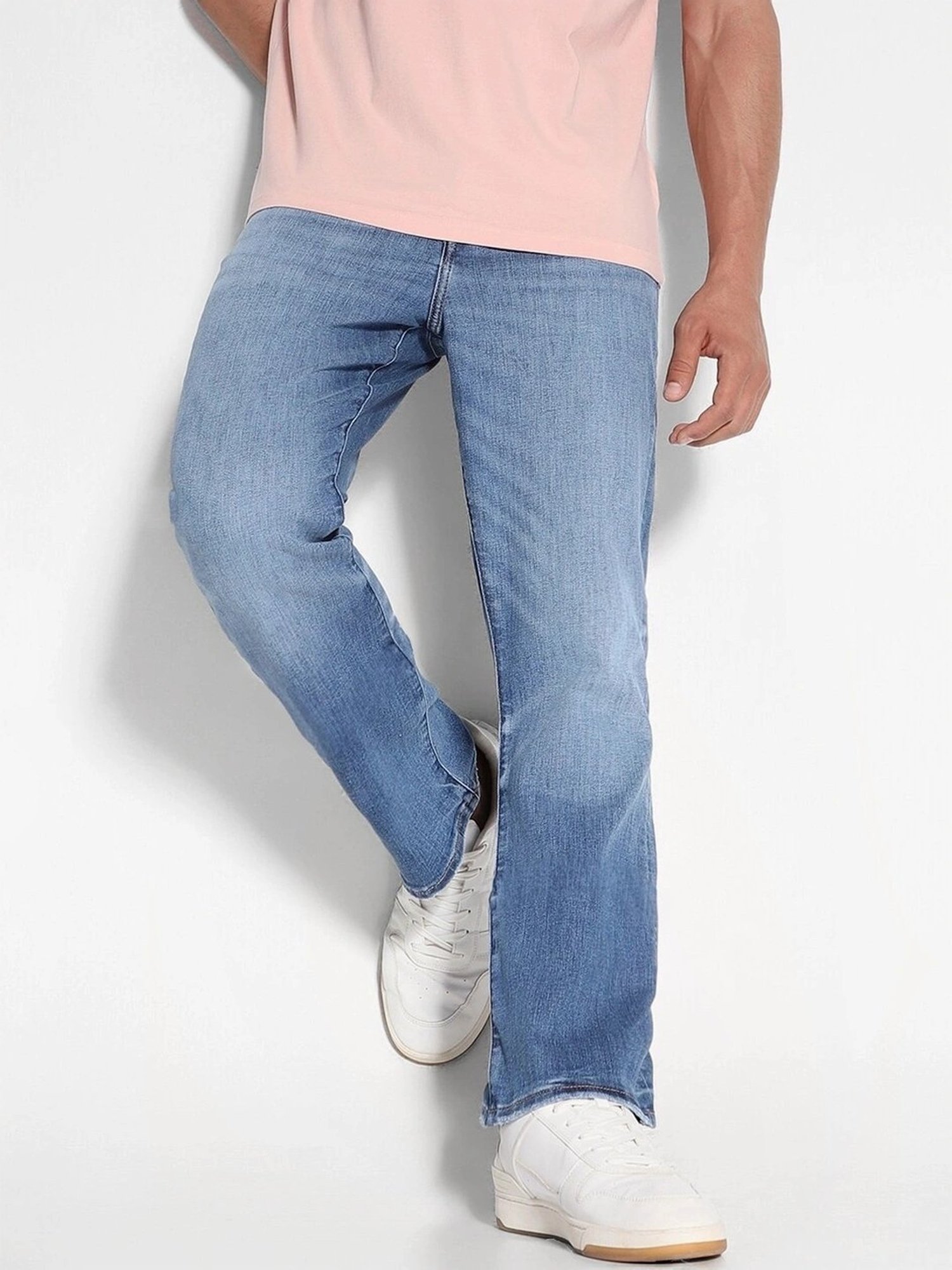 American Eagle Blue Cotton Regular Fit Jeans