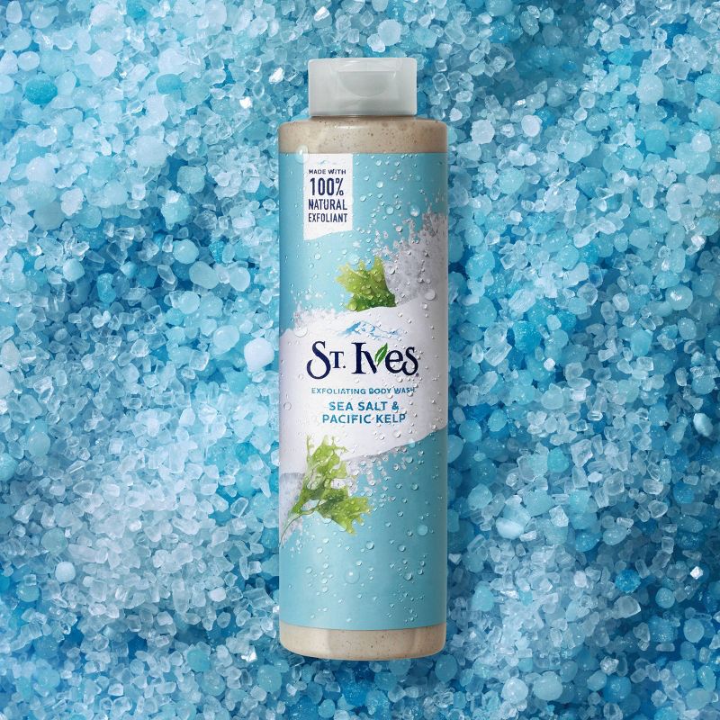 St. Ives Sea Salt & Pacific Kelp Plant-Based Natural Body Wash Soap - 22  fl oz