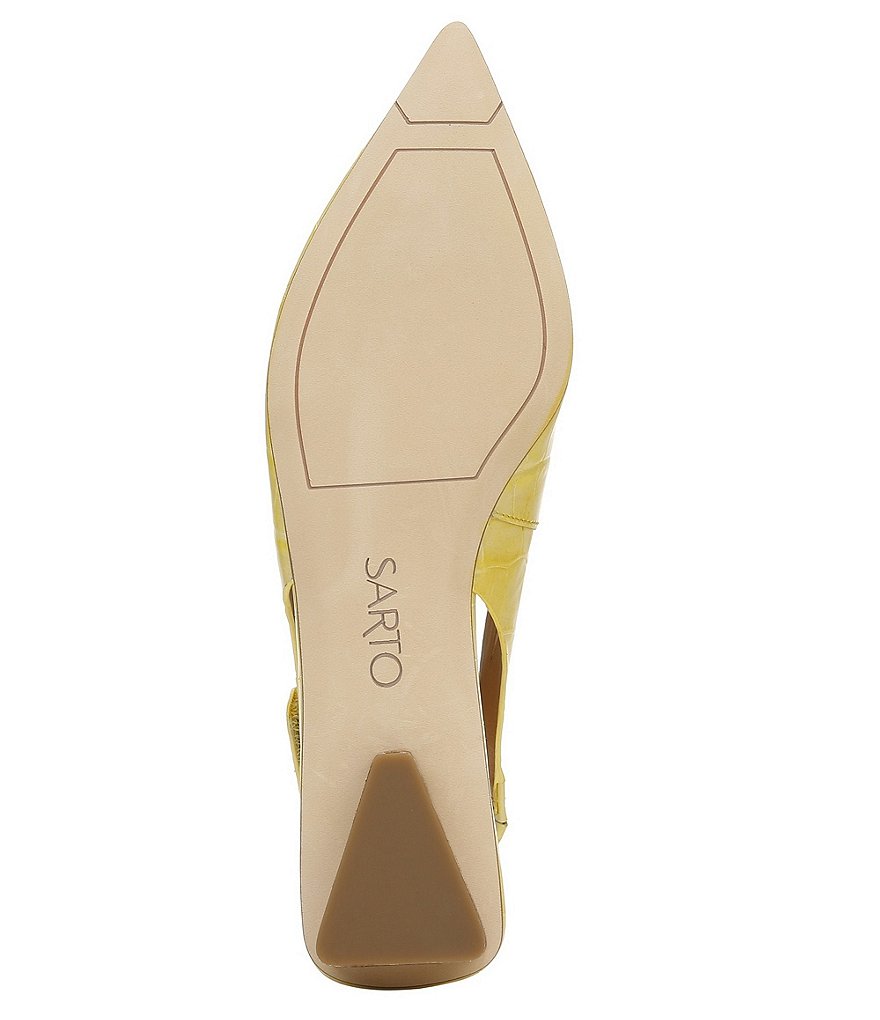 Sarto by Franco Sarto Grayson Croco Print Leather Slingback Flats