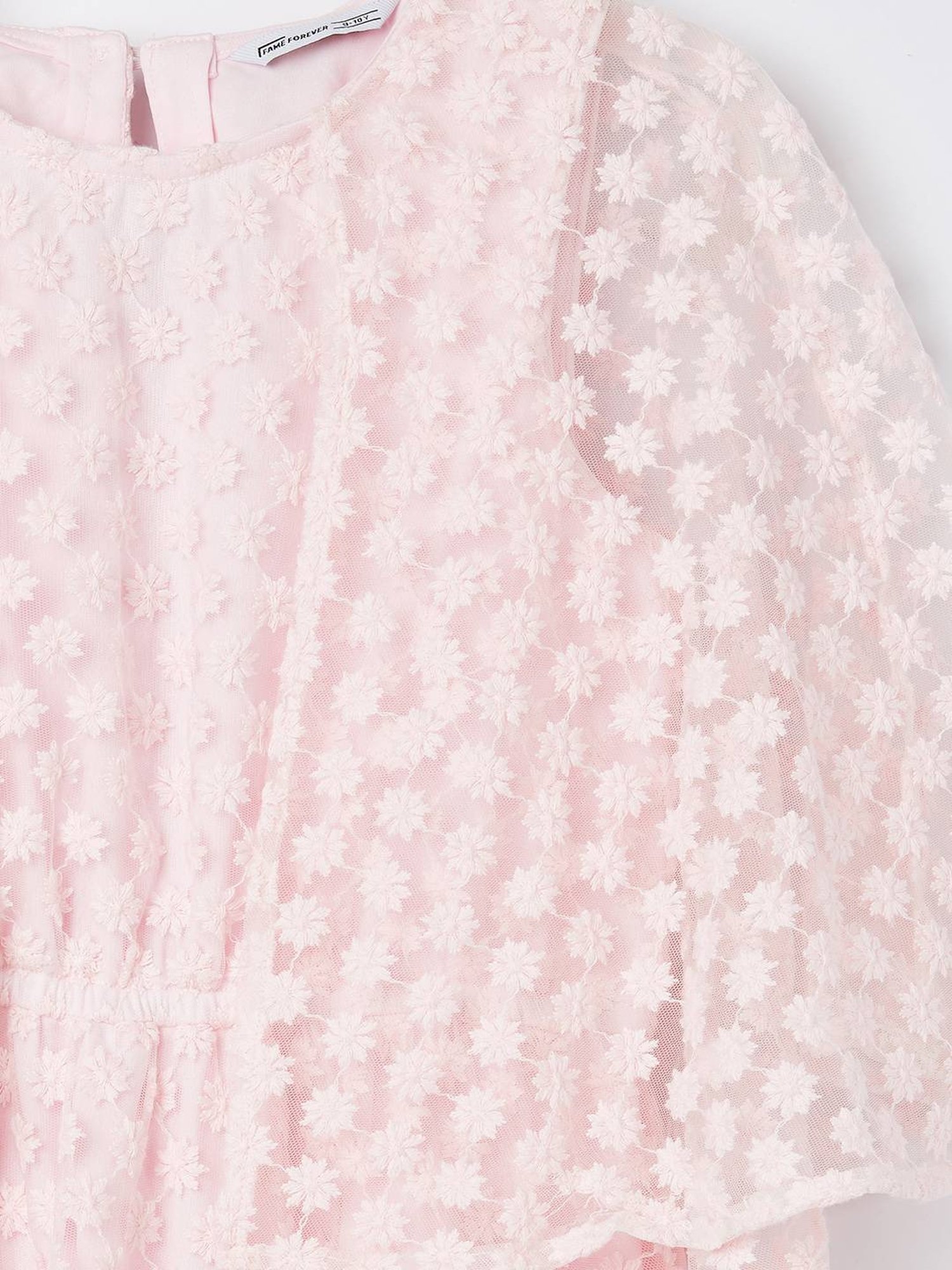 Fame Forever by Lifestyle Girls Pink Embroidered Dress