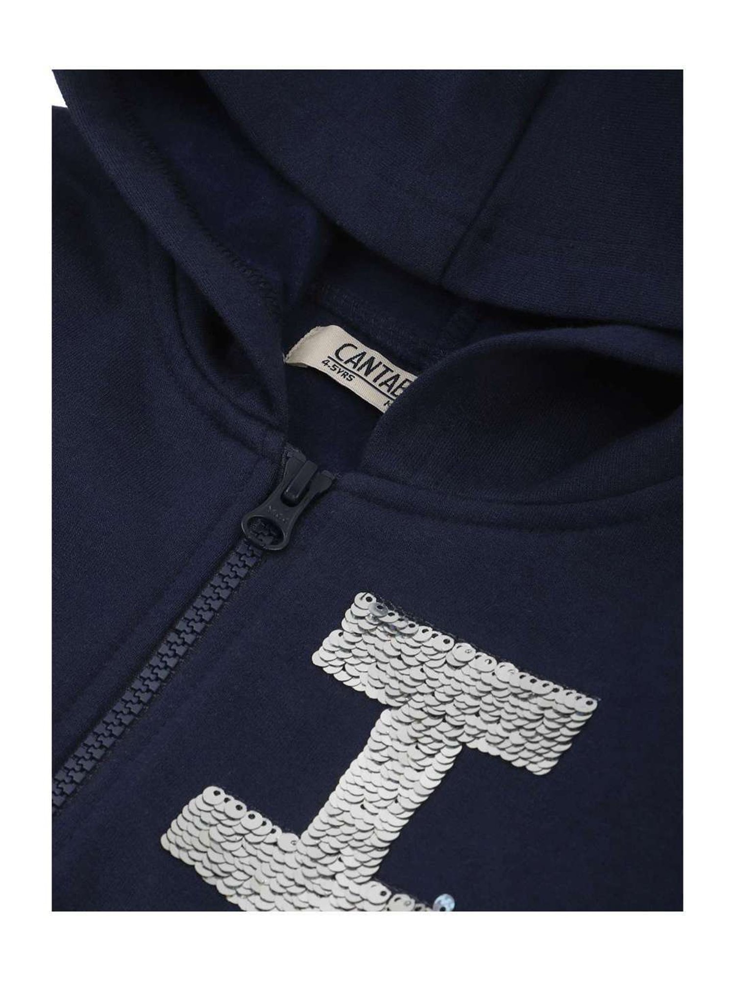 Cantabil Kids Navy Embellished Full Sleeves Sweatshirt