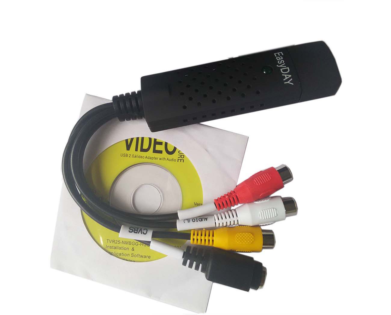 Easyday DC60 USB 2.0 Video Capture Card Adapter Audio Grabber Easycap with ChipSet UTVF 007 for Windows 7 8 10