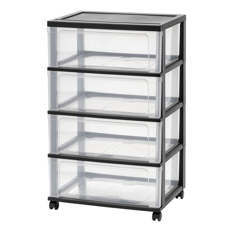 IRIS 4 Drawer Wide Chest Black