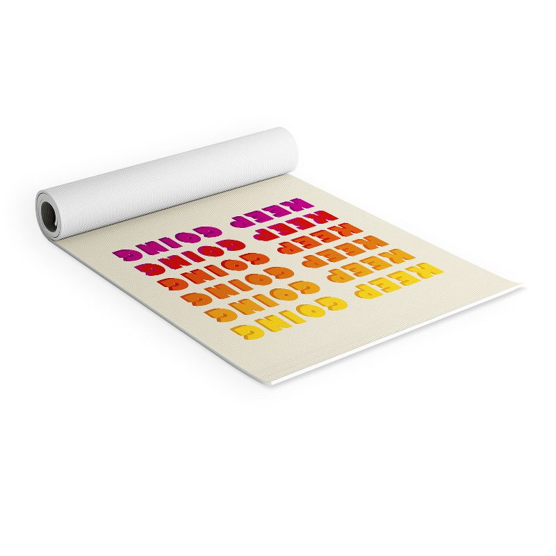 Showmemars KEEP GOING POSITIVE QUOTE (6mm) 24" x 70" Yoga Mat - Society6