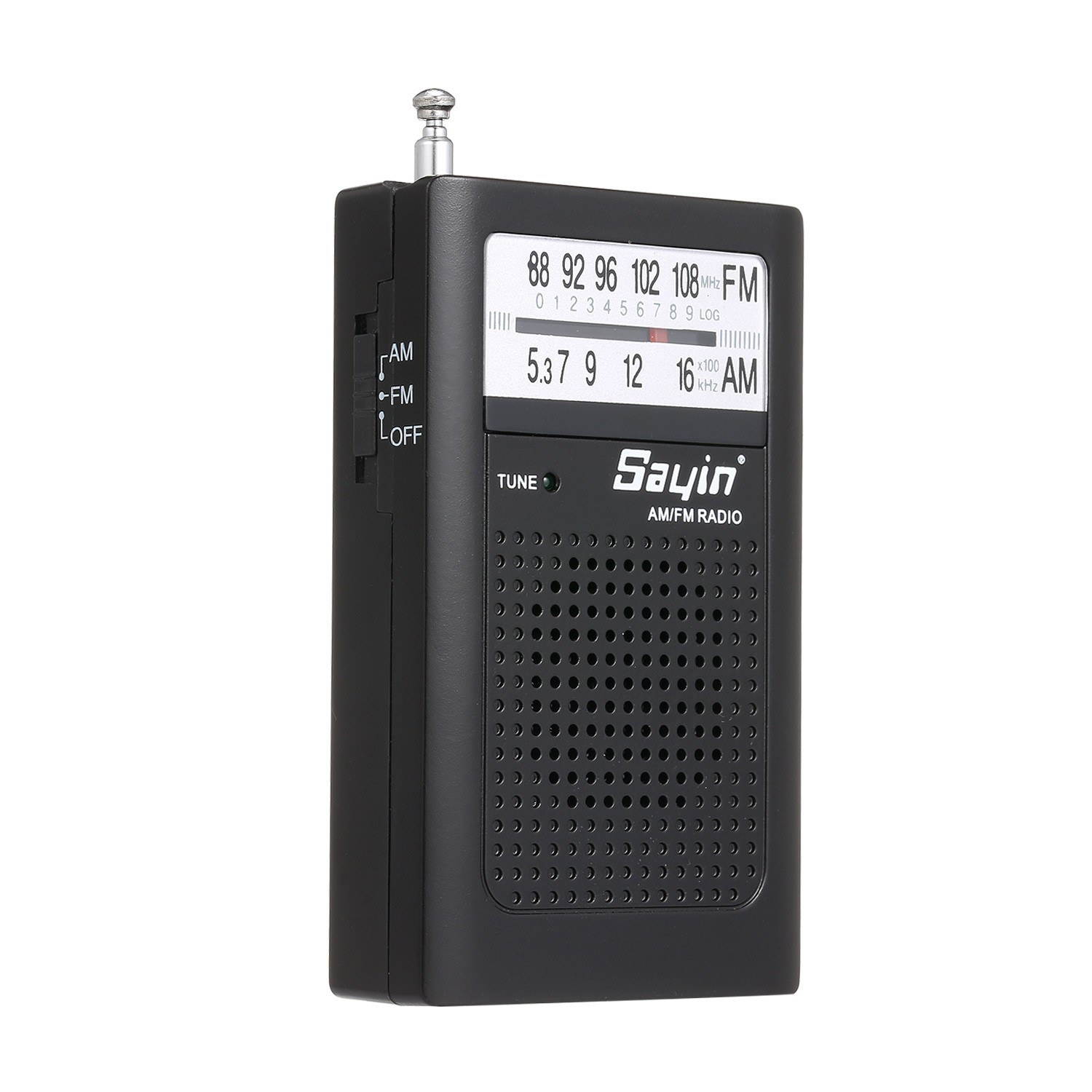 Mini AM FM Radio 2 Band Radio Receiver Portable Pocket Transistor Radio Built-in Speaker w/ Headphone Jack