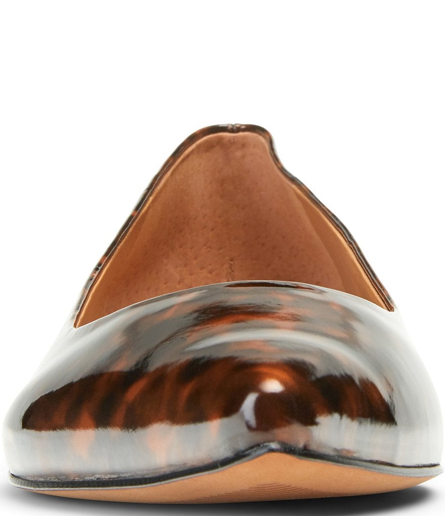 Vionic Lena Tortoise Patent Leather Ballet Flats