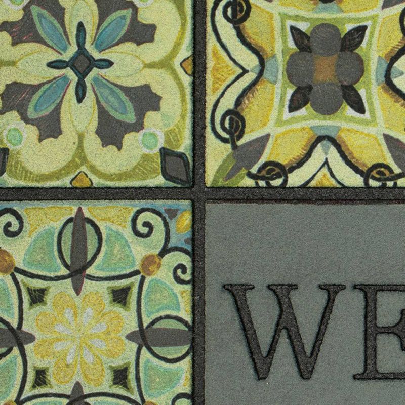 1' 11"x2' 11" Doorscapes Estate Mat Welcome Bohemian Tiles Gray - Mohawk