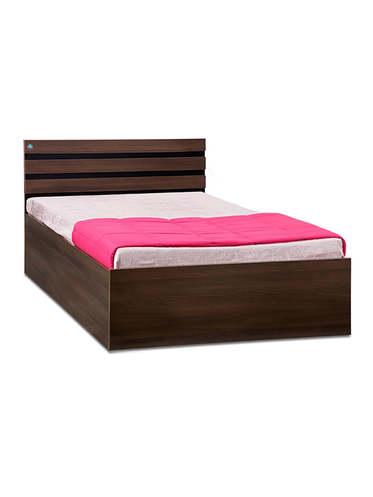 Delite Kom Cocoa Acacia Dark Engineered Wood Single Box Bed