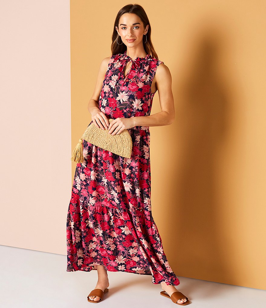 Sugarlips Floral A-Line Tiered Maxi Swing Dress