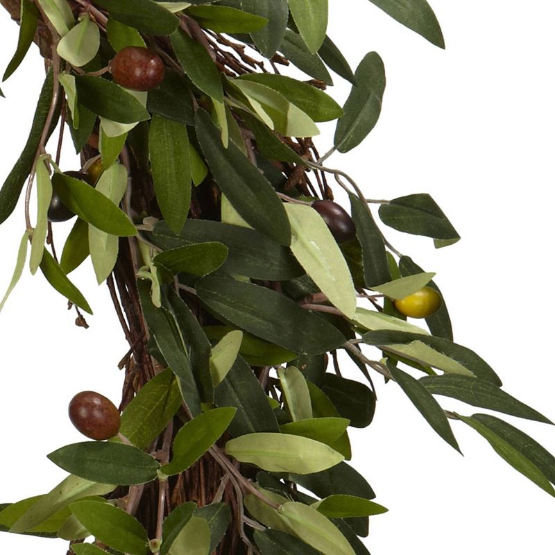 20" Artificial Olive Wreath - Nearly Natural