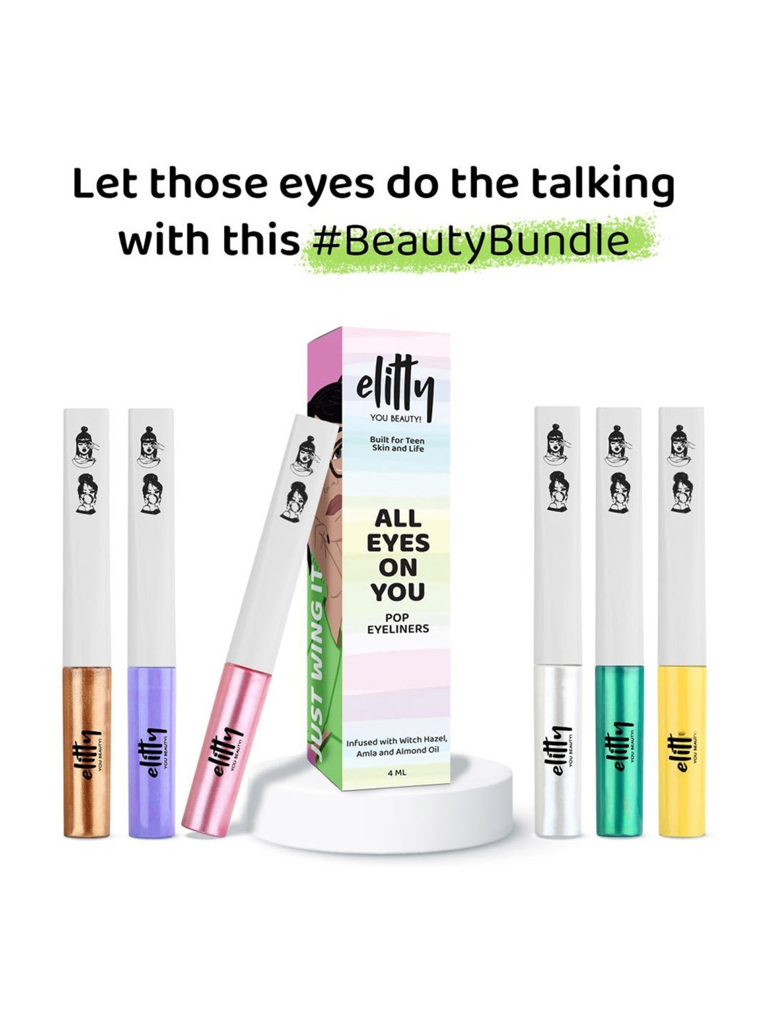 Elitty Eye Gotta Feeling 10/10 Bundle Eyeliner Combo - Pack of 10