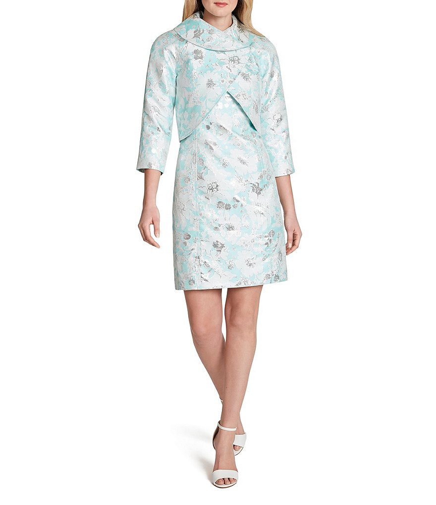 Tommy Hilfiger Paisley Chiffon Smocked Sleeveless Mock-Neck Midi A-Line Dress