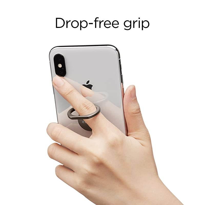 Style Ring 360 Cell Phone RingPhone GripStandHolder for All Phones and Tablets Compatible with Magnetic Car Mount Gun Metal