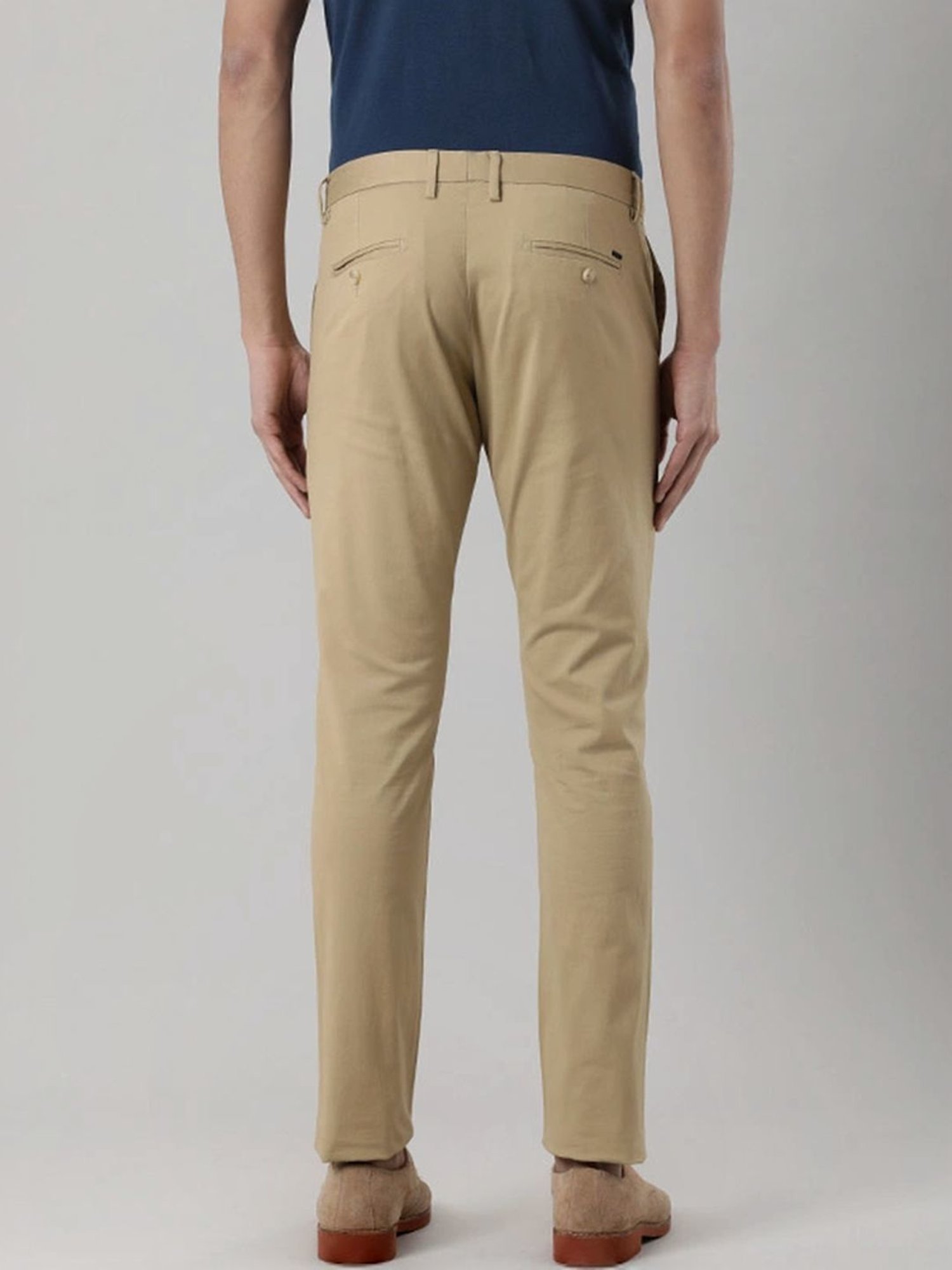 Indian Terrain Khaki Slim Fit Trousers