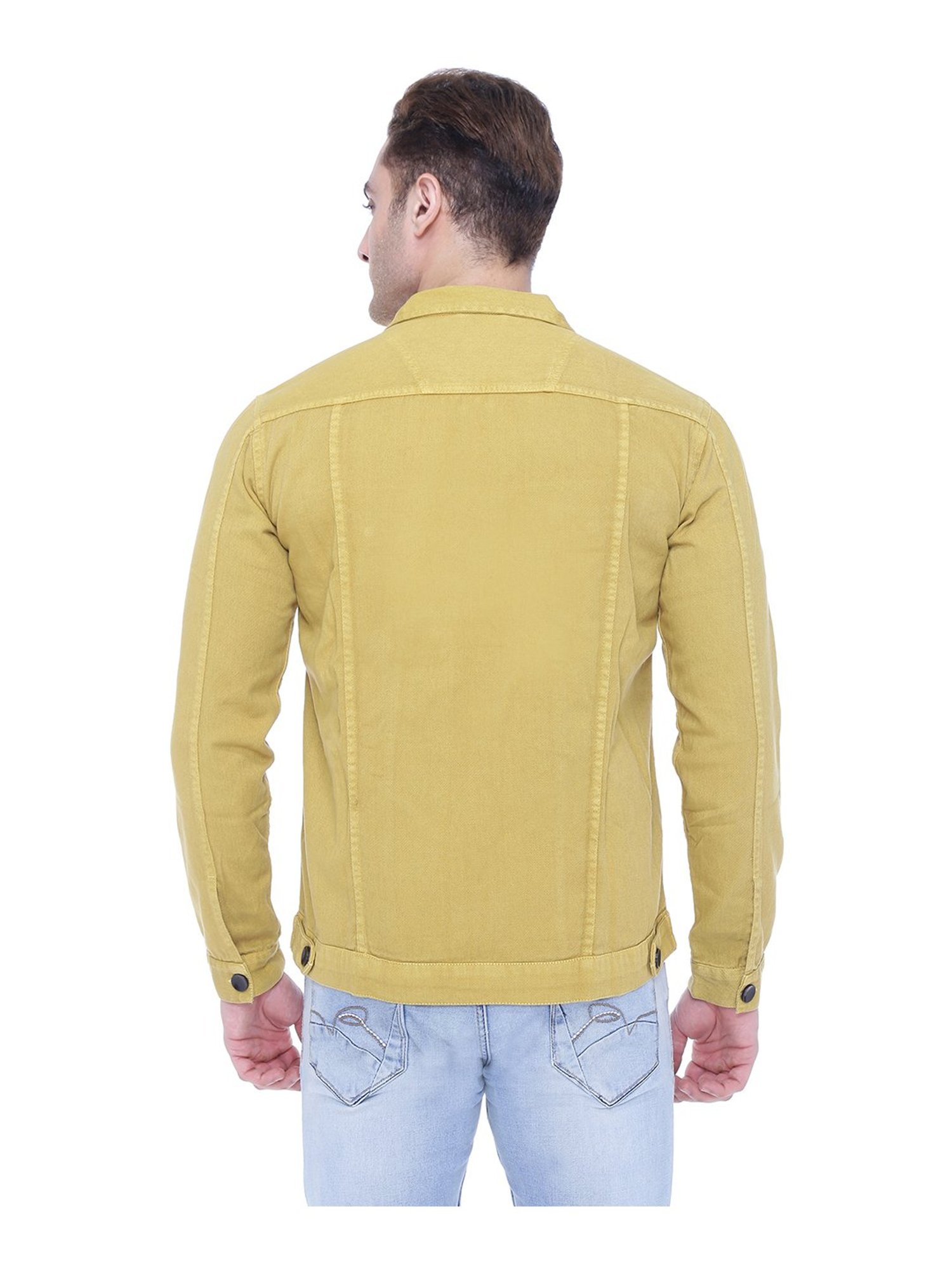 Kuons Avenue Khaki Shirt Collar Denim Jacket