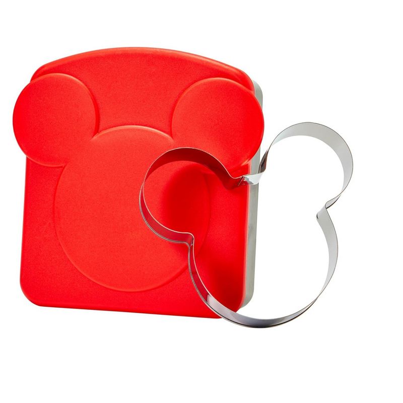 Seven20 Disney Mickey Mouse Sandwich Crust & Cookie Cutter W/ Storage Container