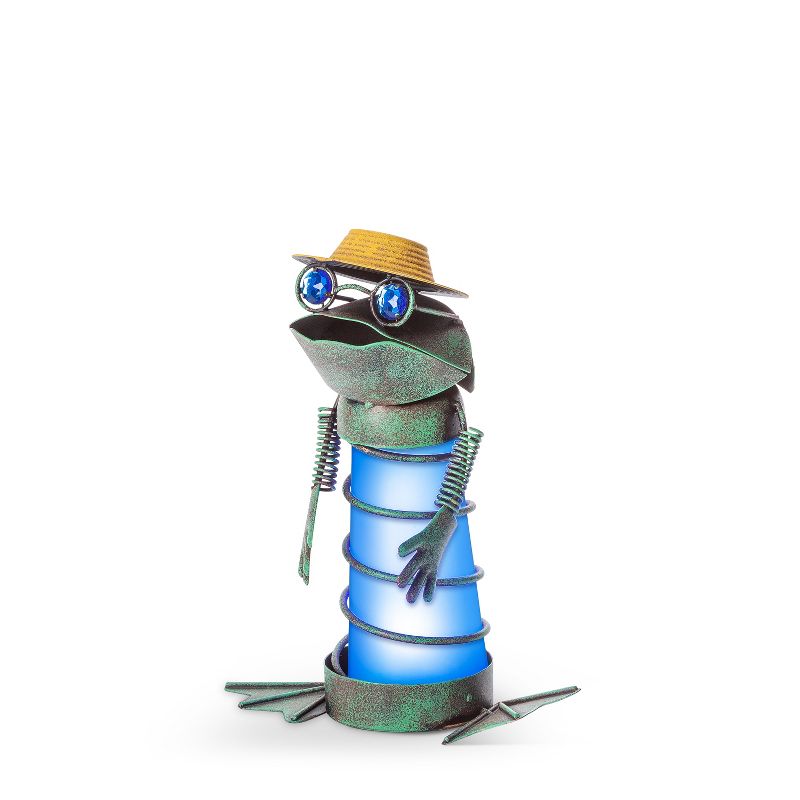 Garden Meadow 14" Solar Lighted Garden Meadow Frog & Turtle