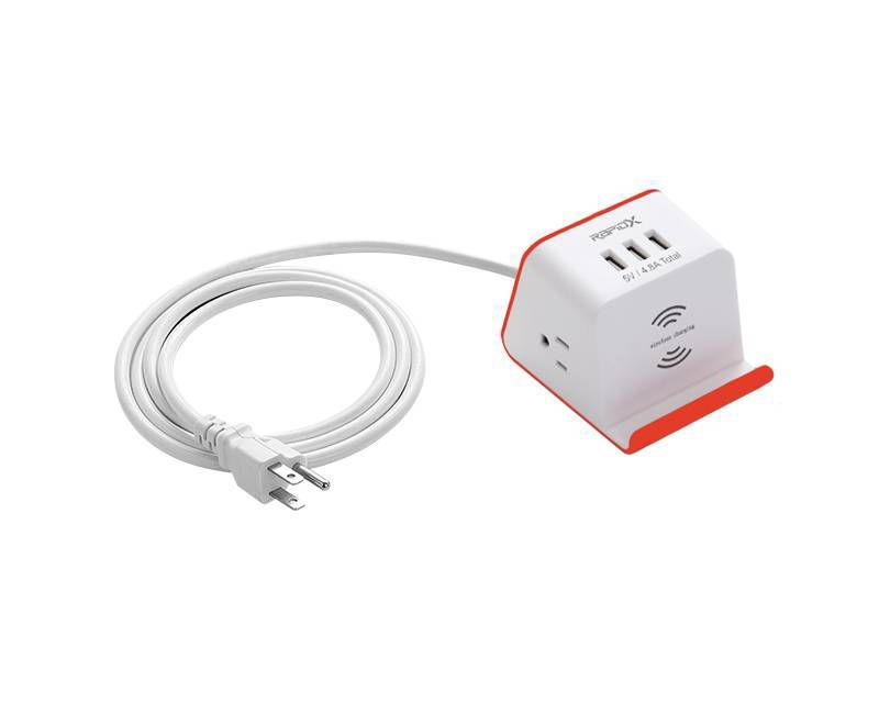 MyDesktop 29W Wireless Charging Stand with 3 USB Ports and 2 Power Outlets