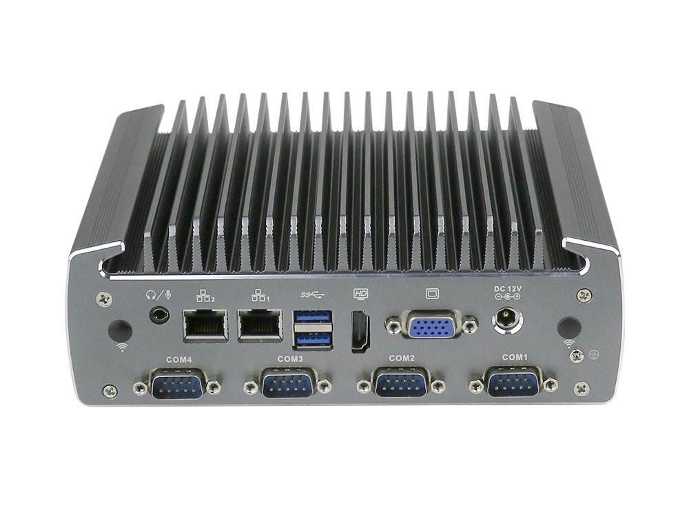 Partaker Industrial Fanless Mini Computer Intel Celeron 3855u Dual Core 2 Lan Noiseless Mini PC Support 3G 4G SIM Card 8GB Ram 512GB SSD