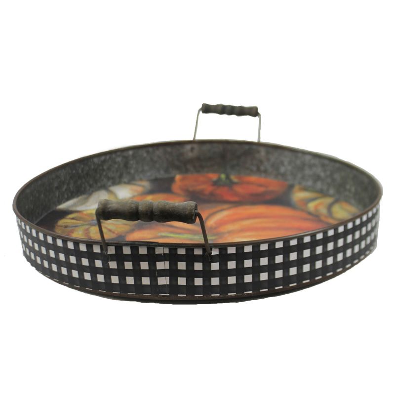 Tabletop 15.5" Pumpkin Tray Fall Thanksgiving Serving Primitives By Kathy  -  Serving Platters