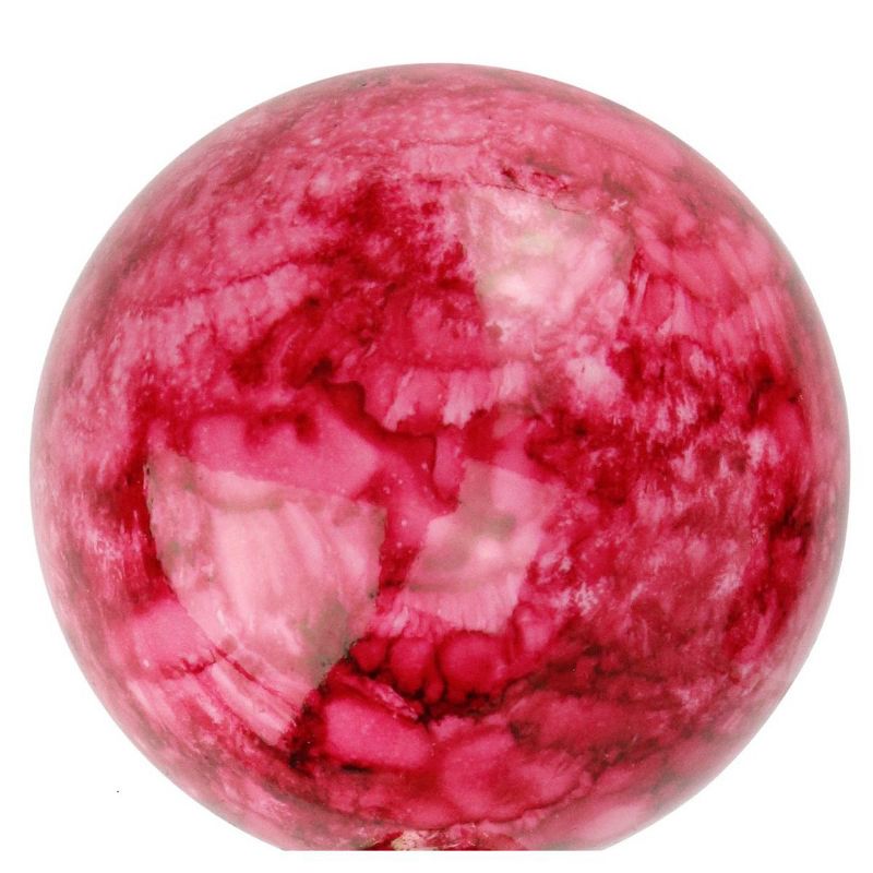 Barcana 4ct Marbled Shatterproof Christmas Ball Ornament Set 3.25" - Red