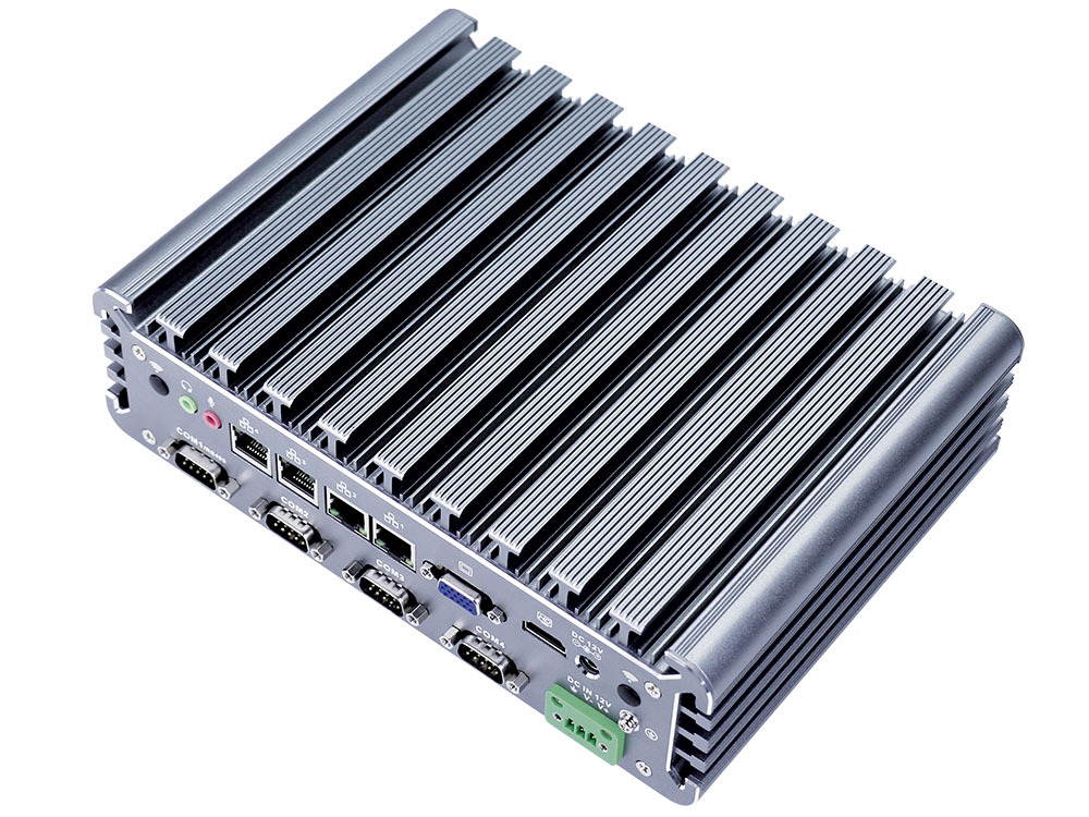 Fanless mini pc industrial computer Intel Core i5 6200U processor RS422 485 mini linux embedded pc for industrial 8GB Ram 128GB SSD