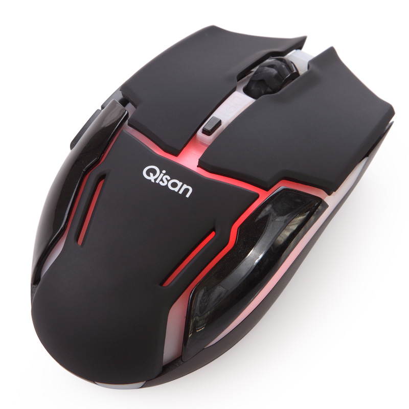 Qisan CrotalusII 1600DPI Wireless Gaming Mouse -  Black
