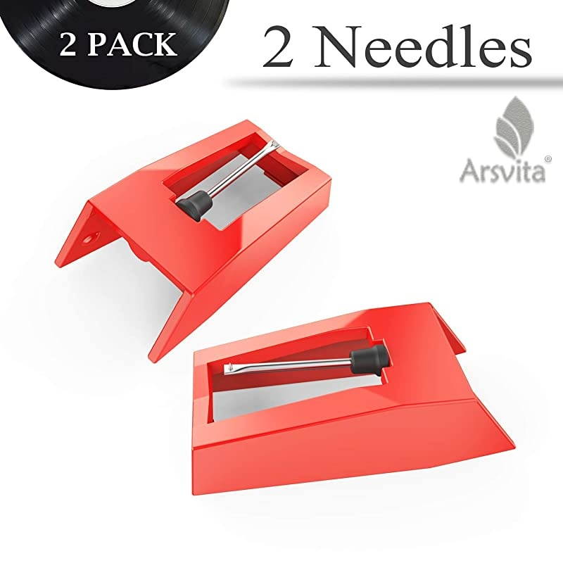 Record Player Needle Diamond Stylus Replacement for Turntable LPPhonoPhonograph 2 Pack